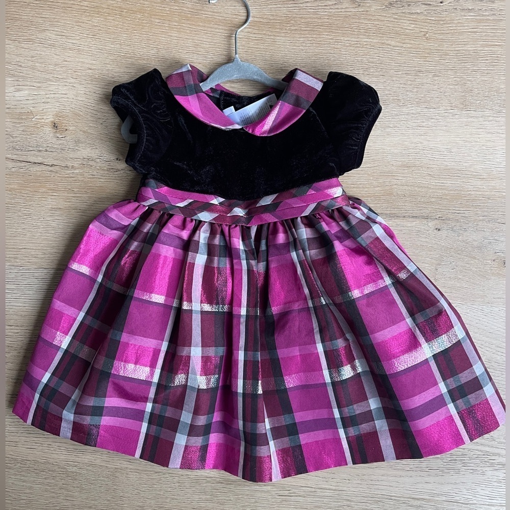 Bonnie Baby Like New Dress 18 month velvet and purple/pink colors elegant